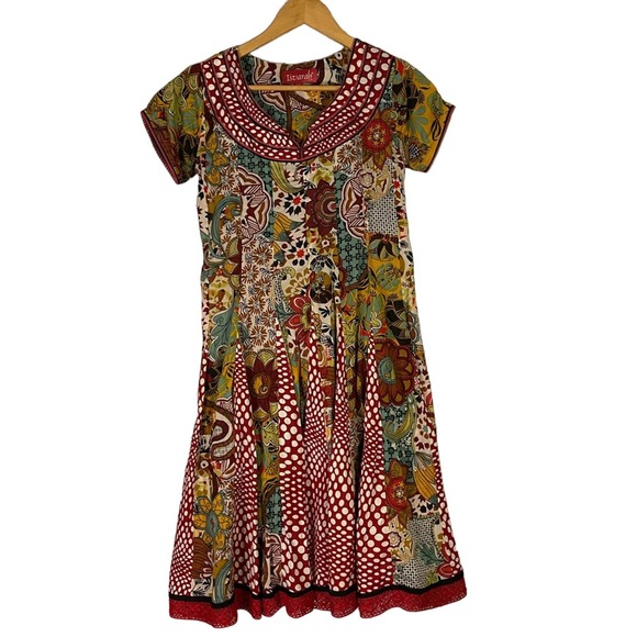 Isvarah Vintage Floral Swing Dress Size Small ( S ) - Picture 1 of 16